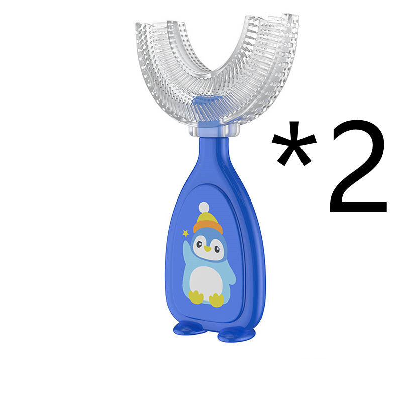 Soft Silicone U-Shaped Toothbrush for Kids Daily Care