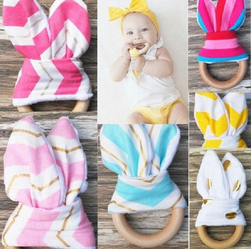 Natural Wooden Baby Teether for Safe, Gentle Teething Relief