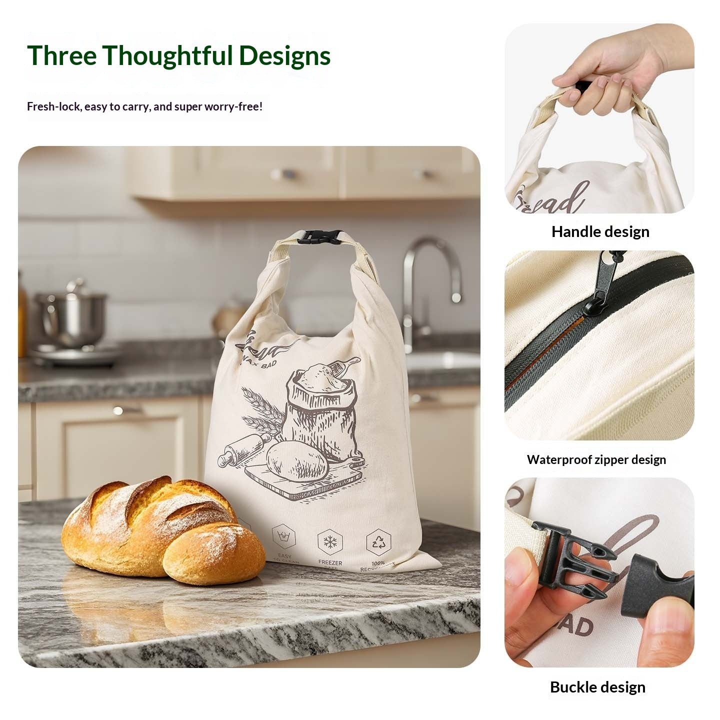 Keep Bread Fresh Naturally with Reusable Beeswax Bag