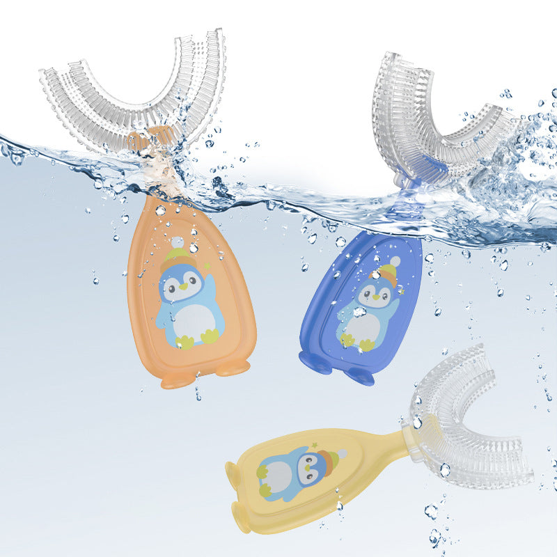 Soft Silicone U-Shaped Toothbrush for Kids Daily Care