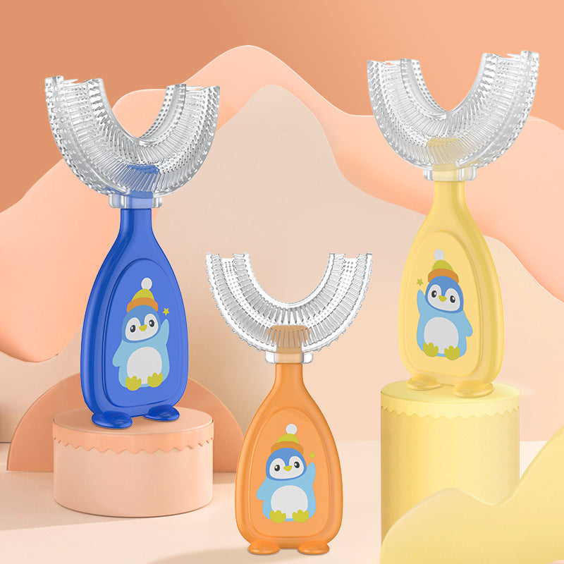 Soft Silicone U-Shaped Toothbrush for Kids Daily Care